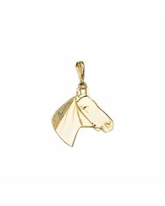 10K Yellow Gold Horse Face Pendant