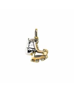 10K Two Tone Pony Charm