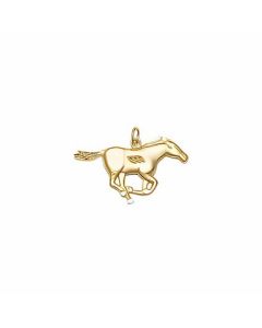 10K Yellow Gold Horse Pendant