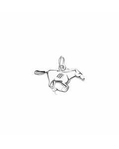 Silver Galloping Horse Charm