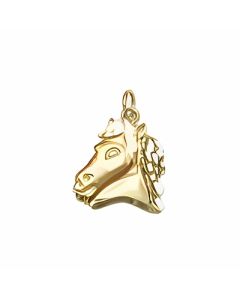 10K Yellow Gold Horse's Face Pendant