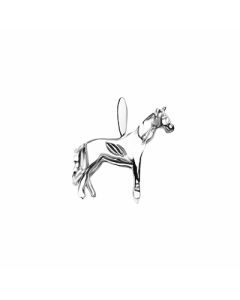 Silver 3D Horse Pendant