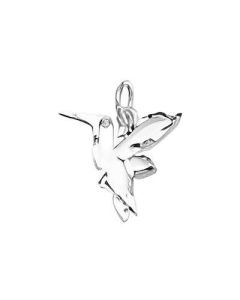 Silver Hummingbird Charm