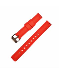 14mm Red Plain Silicone Watch Band with Quick Release Pins