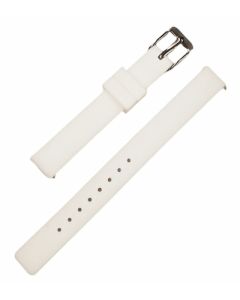 12mm White Plain Silicone Watch Band with Quick Release Pins