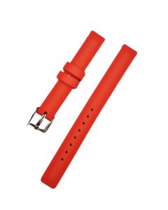 12mm Red Plain Silicone Watch Band with Quick Release Pins