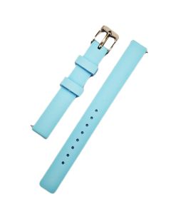 12mm Baby Blue Plain Silicone Watch Band with Quick Release Pins