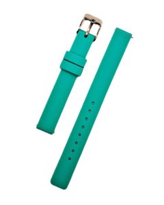 12mm Green Plain Silicone Watch Band with Quick Release Pins