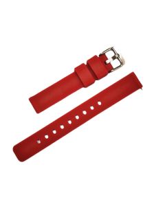 14mm Burgundy Plain Silicone Watch Band with Quick Release Pins