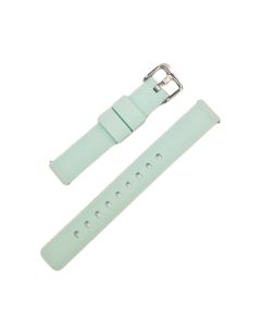 16mm Light Blue Plain Silicone Watch Band with Quick Release Pins