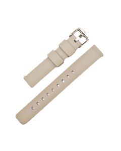 14mm Light Grey Plain Silicone Watch Band with Quick Release Pins