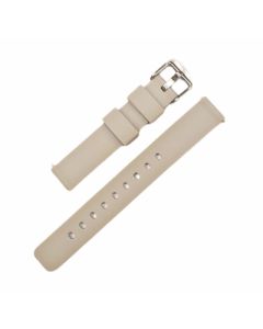 14mm Light Grey Plain Silicone Watch Band with Quick Release Pins