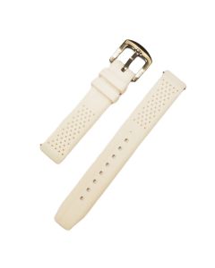 16mm White Dotted Silicone Watch Band with Quick Release Pins
