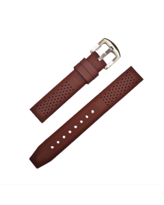 16mm Brown Dotted Silicone Watch Band with Quick Release Pins