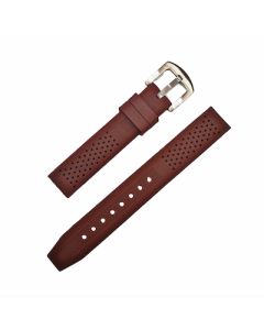 16mm Brown Dotted Silicone Watch Band with Quick Release Pins