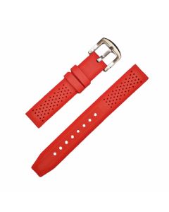 16mm Red Dotted Silicone Watch Band with Quick Release Pins