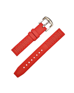 22mm Red Dotted Silicone Watch Band with Quick Release Pins