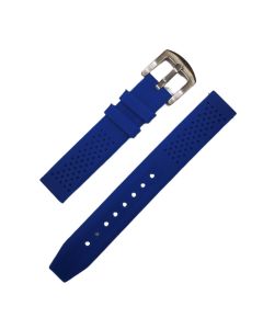 16mm Blue Dotted Silicone Watch Band with Quick Release Pins