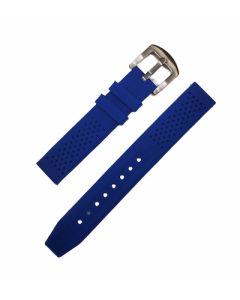 18mm Navy Blue Dotted Silicone Watch Band with Quick Release Pins