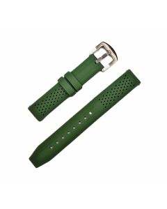 18mm Green Dotted Silicone Watch Band with Quick Release Pins
