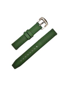22mm Green Dotted Silicone Watch Band with Quick Release Pins