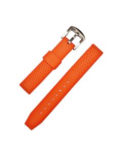 16mm Orange Dotted Silicone Watch Band with Quick Release Pins