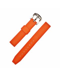 18mm Orange Dotted Silicone Watch Band with Quick Release Pins