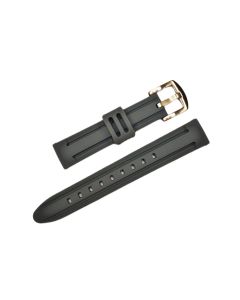 18mm Grey Center Raised Style Silicone Watch Band with Quick Release Pins