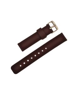 18mm Brown Chain Pattern Silicone Watch Band with Quick Release Pins