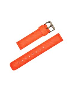 18mm Orange Chain Pattern Silicone Watch Band with Quick Release Pins