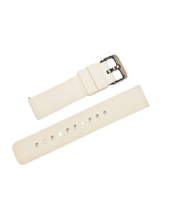 20mm White Plain Silicone Watch Band with Quick Release Pins