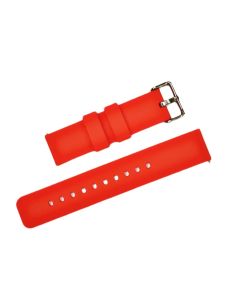 20mm Red Plain Silicone Watch Band with Quick Release Pins