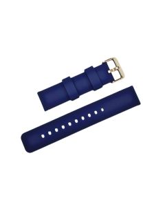22mm Navy Blue Plain Silicone Watch Band with Quick Release Pins