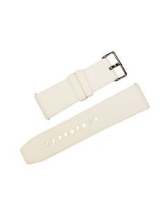 28mm White Plain Silicone Watch Band with Quick Release Pins