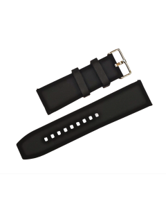 26mm Black Plain Silicone Watch Band with Quick Release Pins