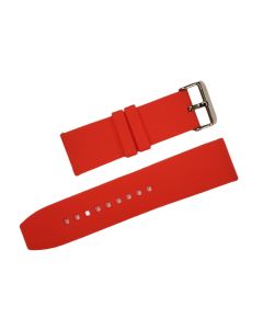 26mm Red Plain Silicone Watch Band with Quick Release Pins