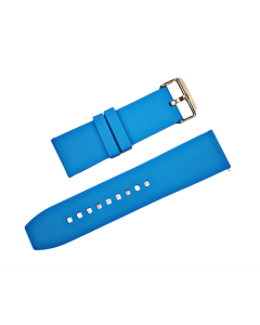 28mm Blue Plain Silicone Watch Band with Quick Release Pins