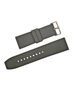 26mm Grey Plain Silicone Watch Band with Quick Release Pins