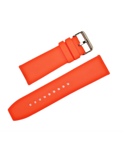 28mm Orange Plain Silicone Watch Band with Quick Release Pins