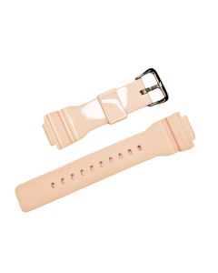 16mm Pink Glossy Flat TPU Silicone Watch Band