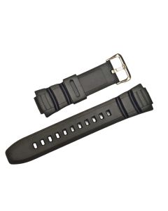 16mm Black Matte Shield Basic Style TPU Silicone Watch Band