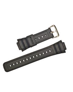 16mm Black Basic Matte Style TPU Silicone Watch Band