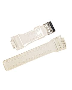 16mm Clear Glossy Modern Style TPU Silicone Watch Band