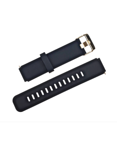 16mm Navy Blue Plain Silicone Watch Band with Quick Release Pins