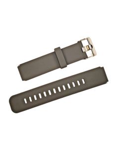 16X30MM Grey Plain Silicone Watch Band with Quick Release Pins