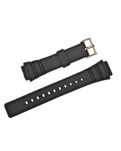 18X21mm Black Matte Basic Style TPU Silicone Watch Band