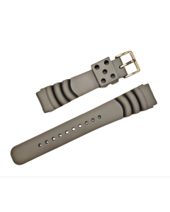 20mm Grey Wave Style TPU Silicone Watch Band