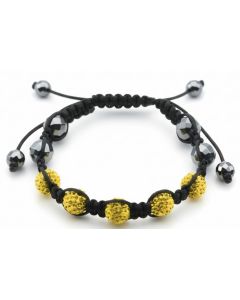 Yellow Crystal Bead Bracelet