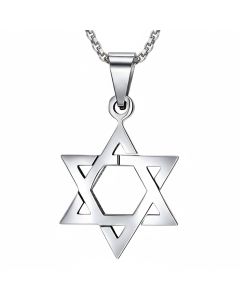 Stainless Steel Star of David Pendant