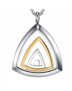 Stainless Steel All Seeing Eye Glass Pendant